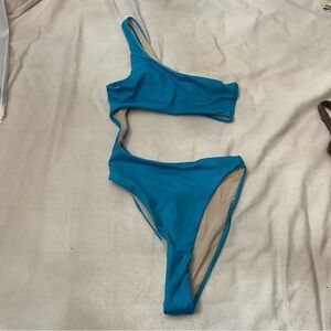 New! La Gotta One-Shoulder Teal monokini Swimsuit 1656